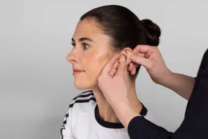 Olivia Breen, Paralympic athlete, wearing GN hearing aids