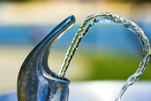 Water fountain in the park.